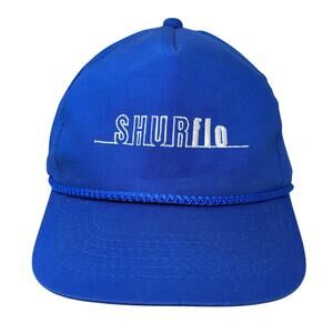 Shurflo Snapback 5 Panel Cap Blue One Size Adjustable Lightweight Rope Headliner